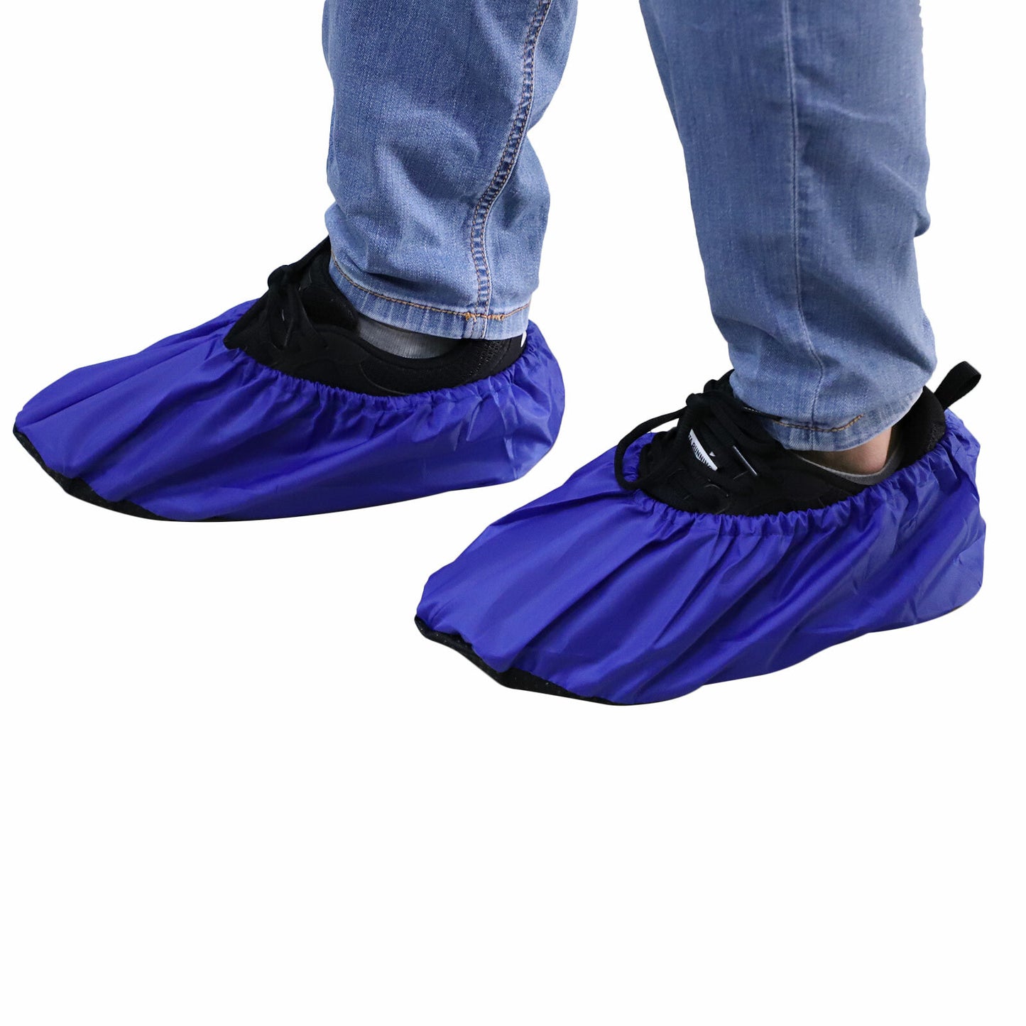 2 Pairs Reusable Waterproof Shoe Covers Slip-Resistant Overshoes Rain Boots