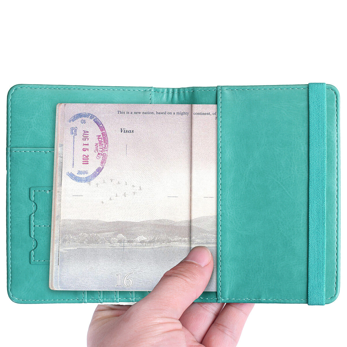 Slim Leather Travel Passport Wallet Holder RFID Blocking ID Card Case Cover US