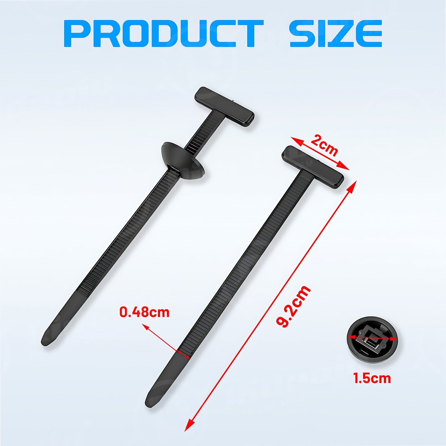 50PCS Nylon Universal Cable Tie Buckle Self-Locking Nylon Zip Ties Holder NEW