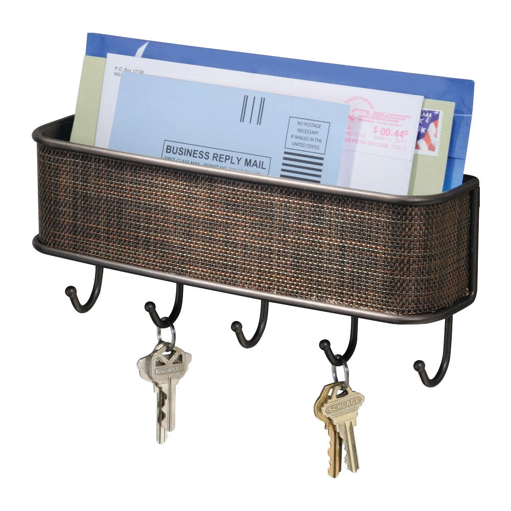 Wall Mount Key Holder Mail Holder Wooden Rack Mail Sorter Organizer Home Decor