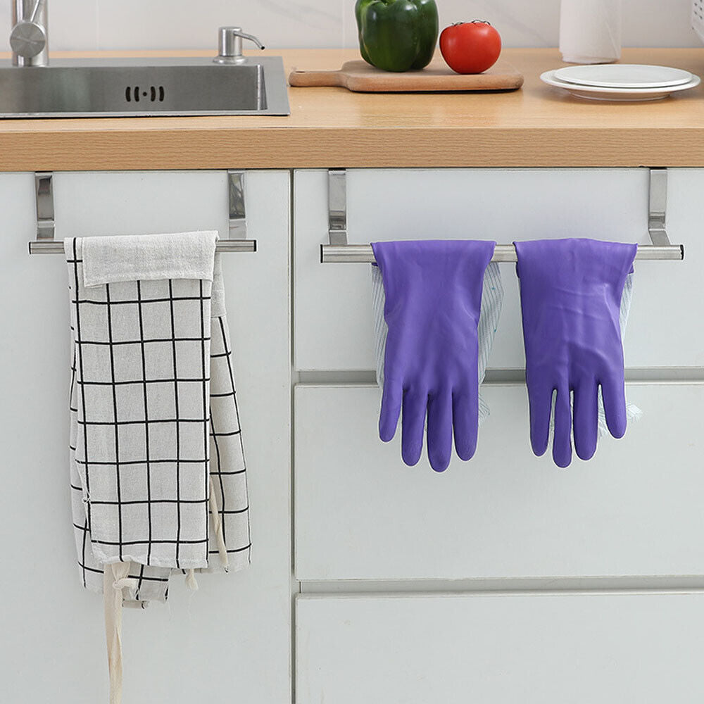 2X Large over Cabinet Door Towel Rack Bar Hook Kitchen Storage Shelf Holders USA