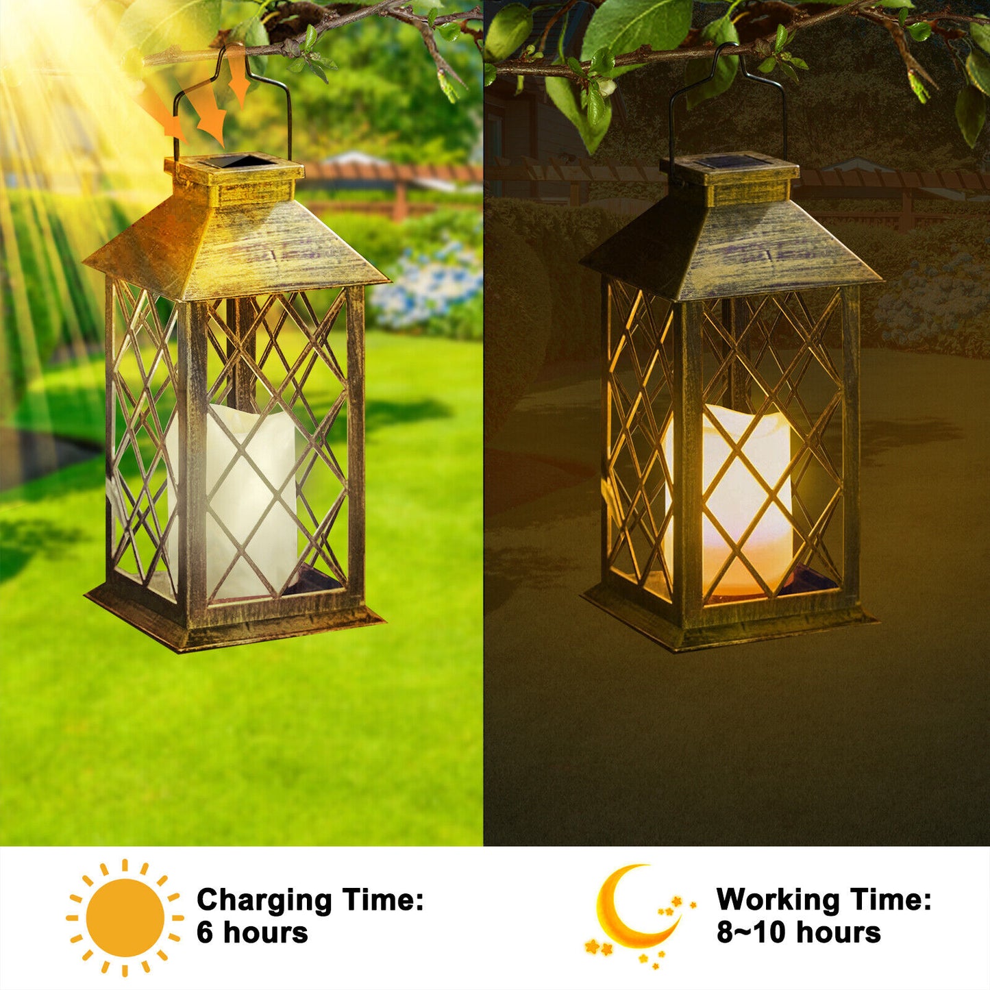 Solar Lantern Hanging Light – LED Outdoor Garden Lamp, Waterproof Yard Decor for Patio | Energy-Efficient, Ambient Lighting | TikTok Garden Vibe Must-Have