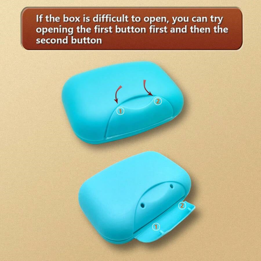 2Pcs Soap Box Holder, Portable Plastic Travel Case – Leak-Proof Soap Dish for Bathroom & Shower, Compact & Durable Travel Accessory for Home & On-the-Go!