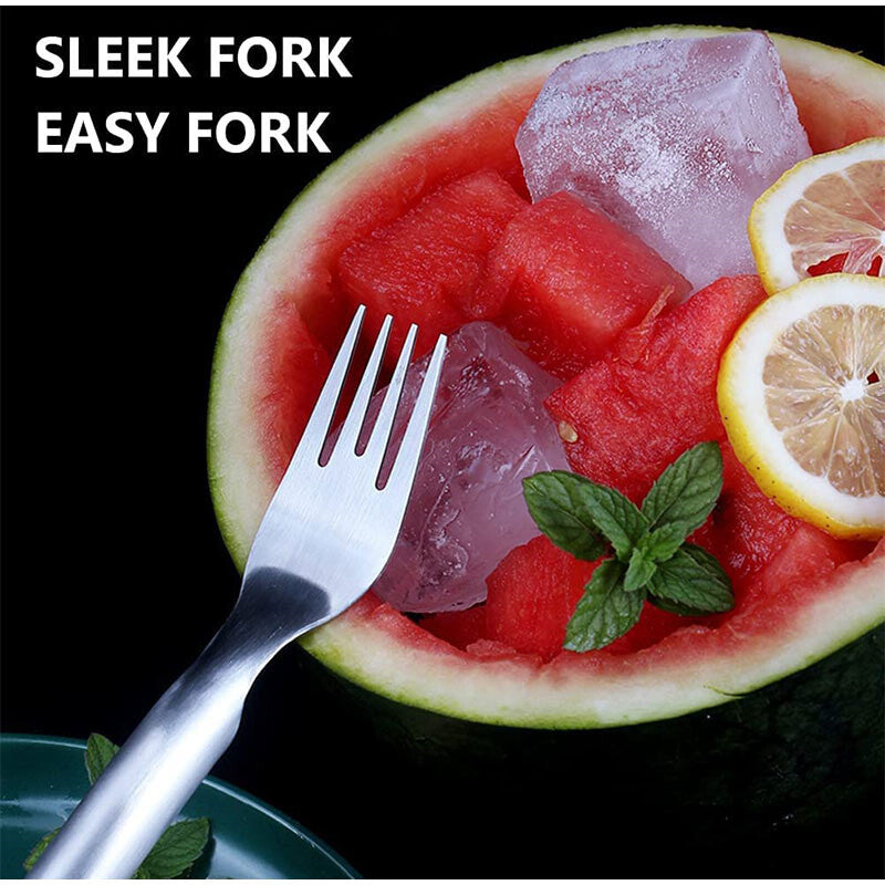 3/1 Watermelon Slicer Cutter,2-In-1 Fork Stainless Steel Fruit Cutting Artifact