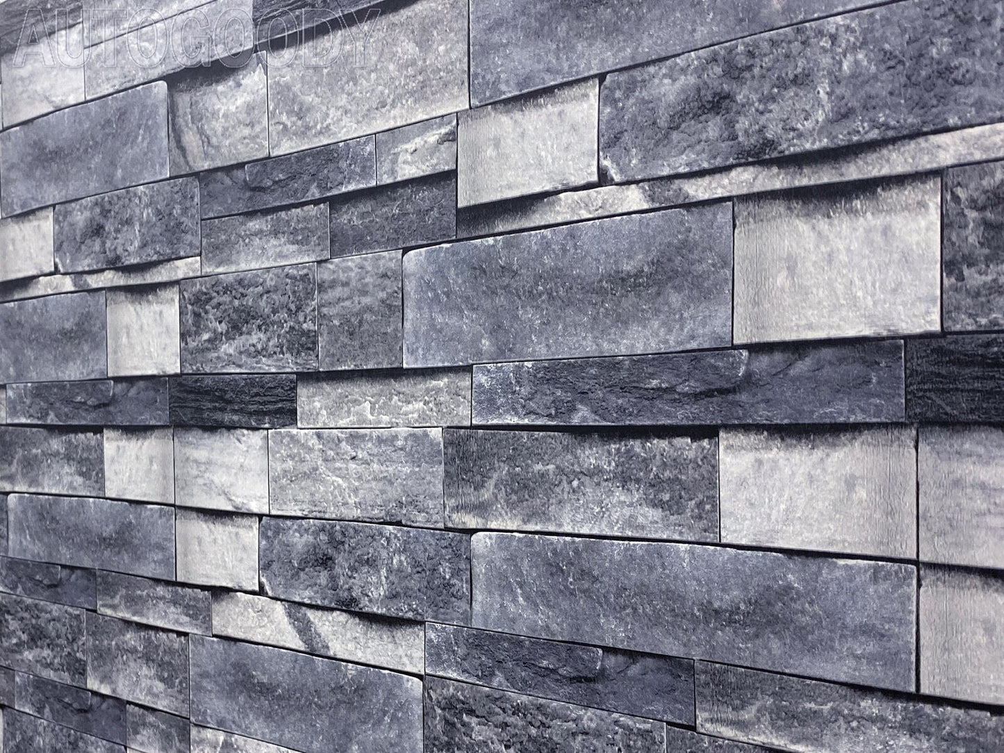 3D Stone Rock Wallpaper Background Modern Vinyl Film Sticker Peel-And-Stick Gray
