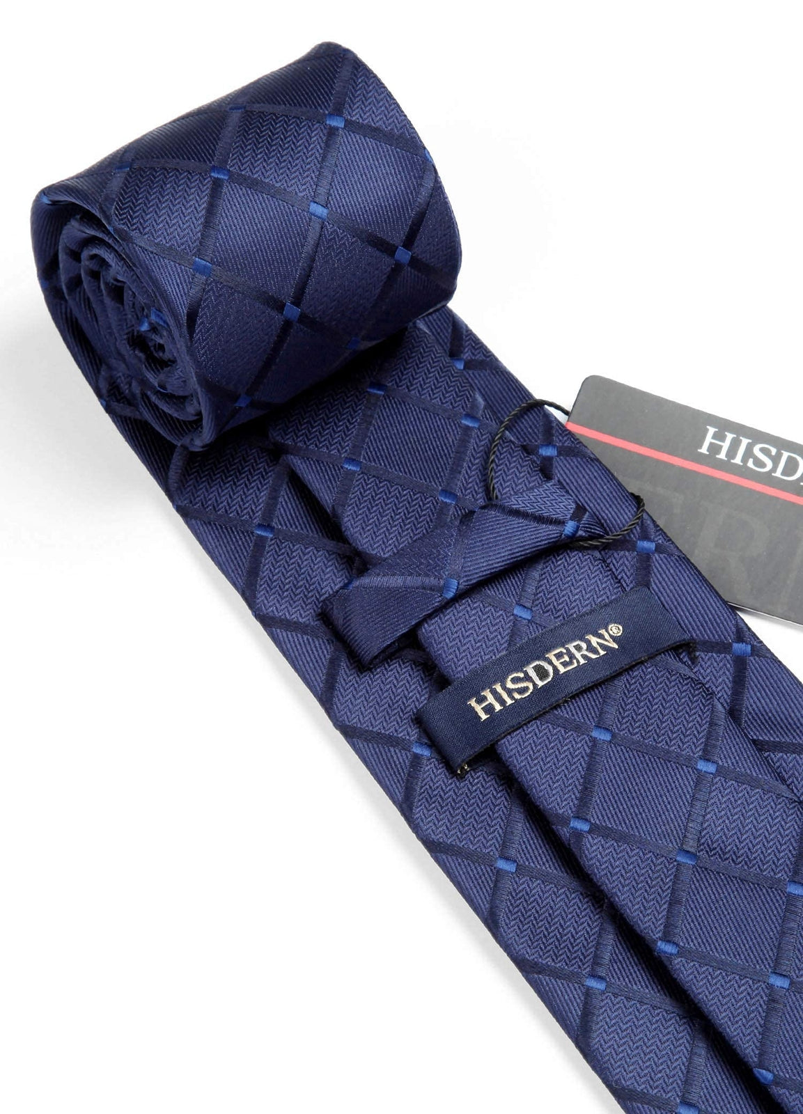 Ties for Men Silk Extra Long Tie and Pocket Square Classic Plaid Checkered 63 In