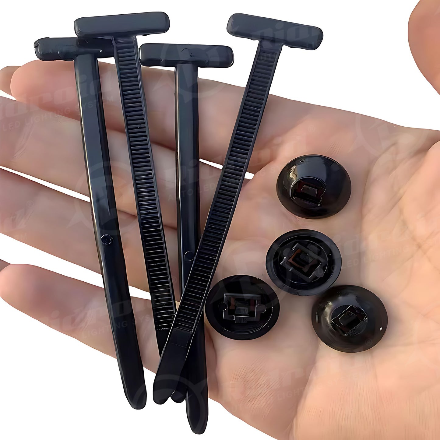 50PCS Nylon Universal Cable Tie Buckle Self-Locking Nylon Zip Ties Holder NEW