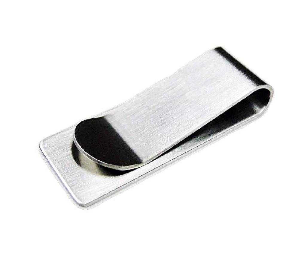 Stainless Steel Money Clip – Sleek Minimalist Cash Holder for Front Pocket, Secure Grip, Durable & Compact Wallet Alternative for Men, Travel & Gifts