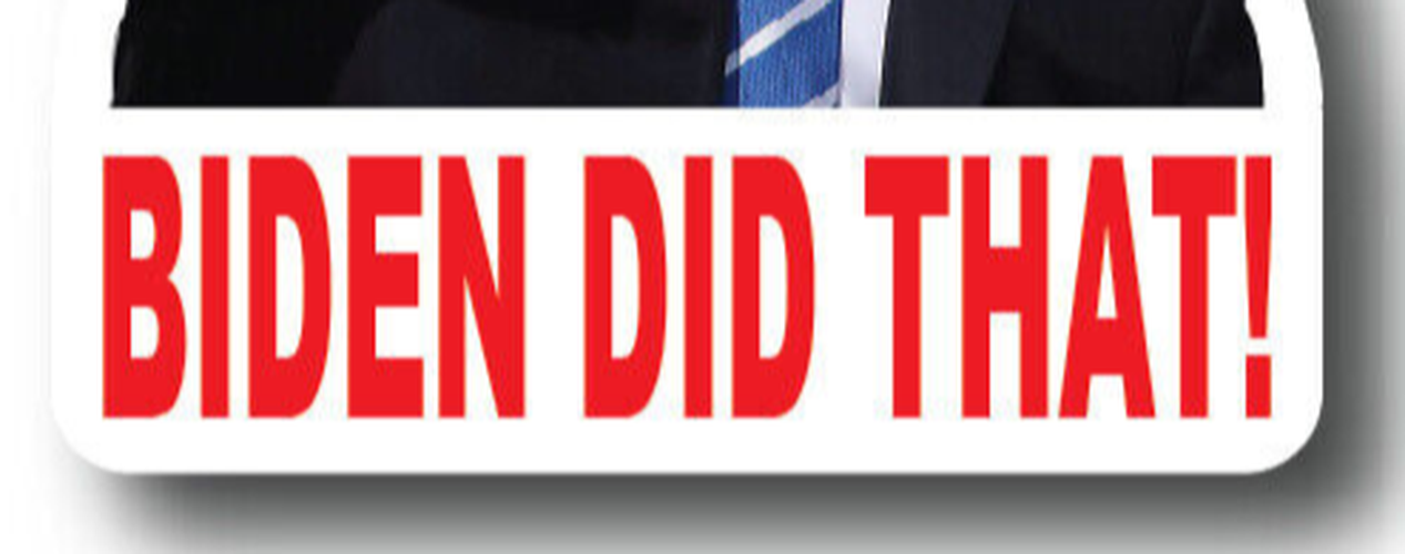 TRUMP BIDEN DID THAT Decal Stickers | 25-Pack Removable Vinyl for Gas Pumps, Oil Prices & More | Easy to Apply & Remove with No Residue or Damage