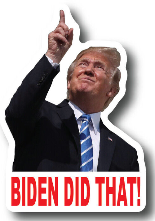 TRUMP BIDEN DID THAT Decal Stickers | 25-Pack Removable Vinyl for Gas Pumps, Oil Prices & More | Easy to Apply & Remove with No Residue or Damage