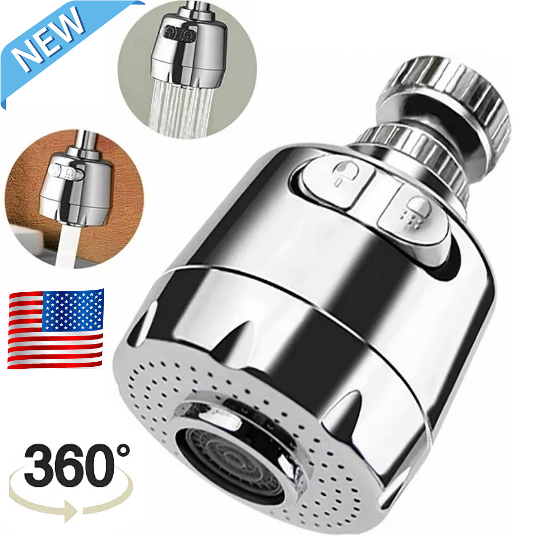 2 X Rotating 360° Faucet Movable Kitchen Tap Head Water Saving Nozzle Sprayer