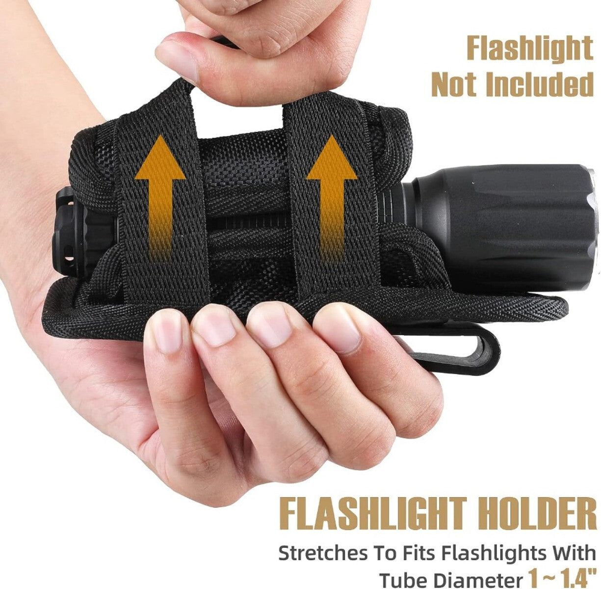 Tactical Nylon Molle Flashlight Holder Belt Holster Flashlight Torch Case Pouch