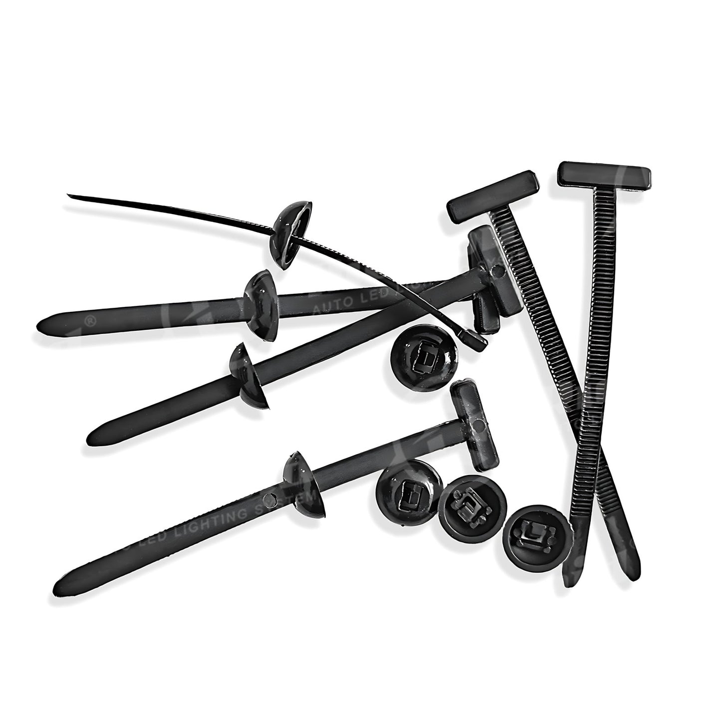 50PCS Nylon Universal Cable Tie Buckle Self-Locking Nylon Zip Ties Holder NEW