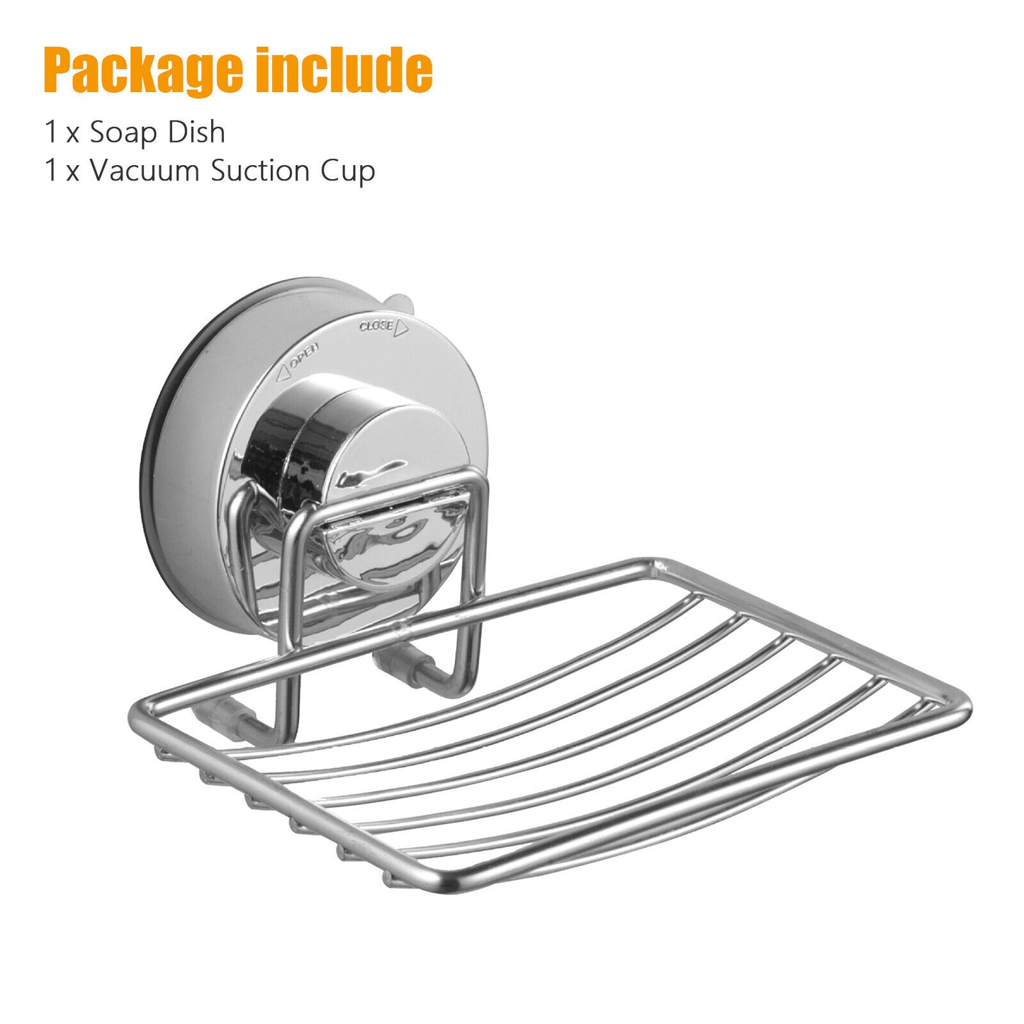 Stainless Steel Soap Dish Mounted Wall Holder Bathroom Shower Basket Storage Box