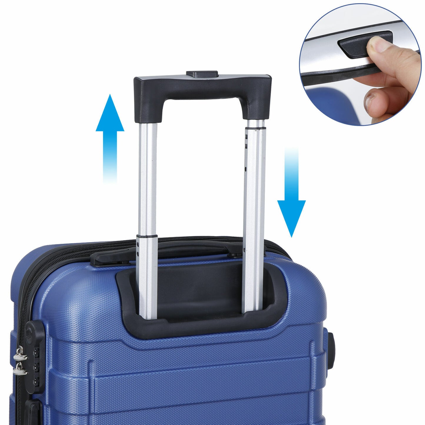 21" Spinner Carry-On Luggage Suitcase Wheels Expandable Travel Bag Hardside