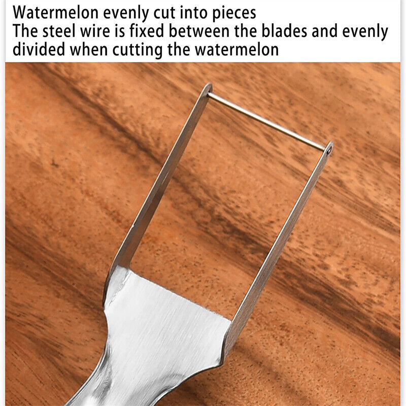 3/1 Watermelon Slicer Cutter,2-In-1 Fork Stainless Steel Fruit Cutting Artifact