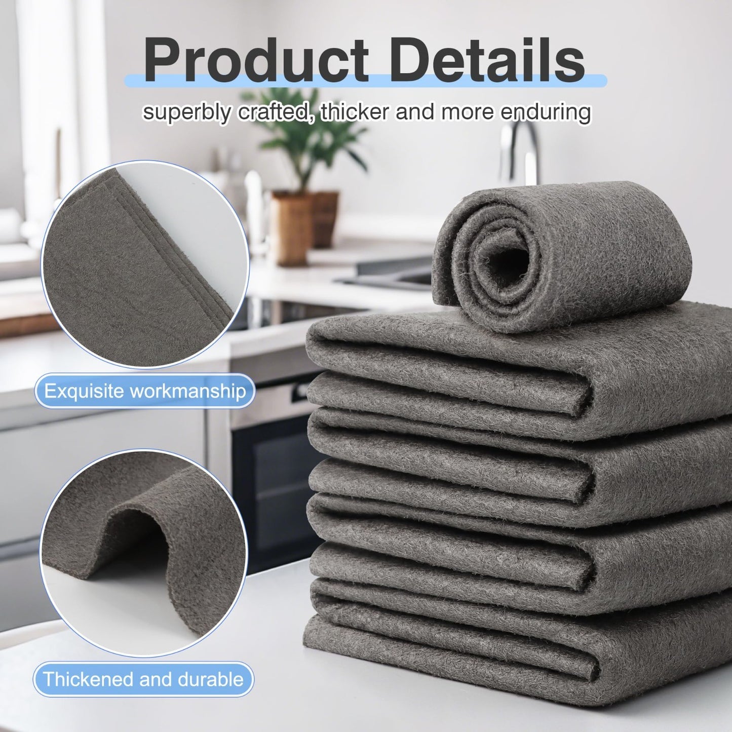 10-Count Magic Cleaning Cloth: Reusable Thickened Streak-Free Microfiber Cloths