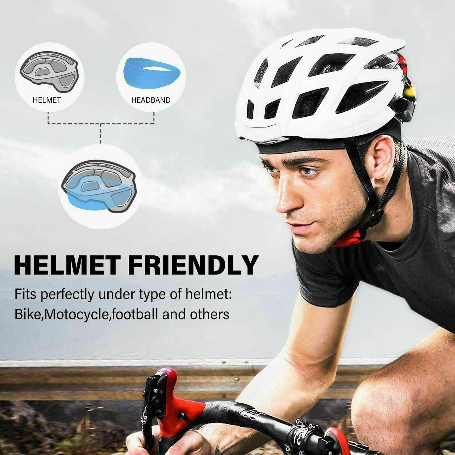 Sweatbands Sports Headband for Men & Women – Moisture-Wicking, Quick-Dry, Stretchy & Soft – Perfect for Gym, Running, Yoga, Basketball & More