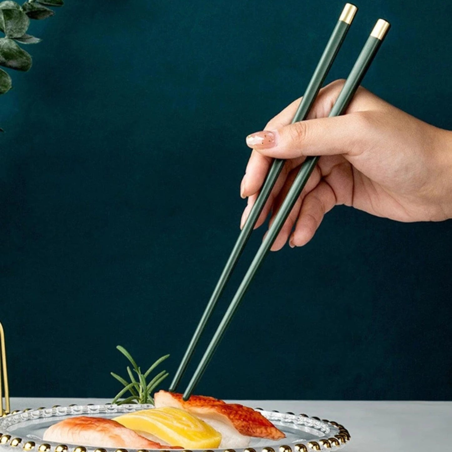 5 Pair Stainless Steel Chopsticks – Non-Slip Design, Stylish Kitchen Tools for Easy Gripping, Durable & Reusable Chop Sticks for Home or Dining!