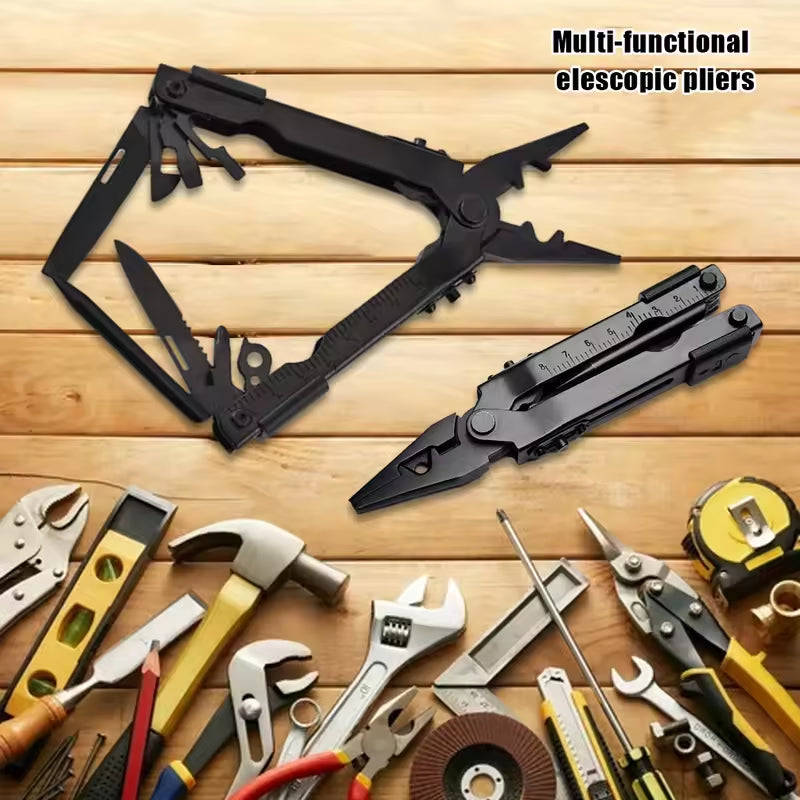 13 In1 Outdoor Survival Multi Tool Plier Compact Pocket Stainless Steel Plier