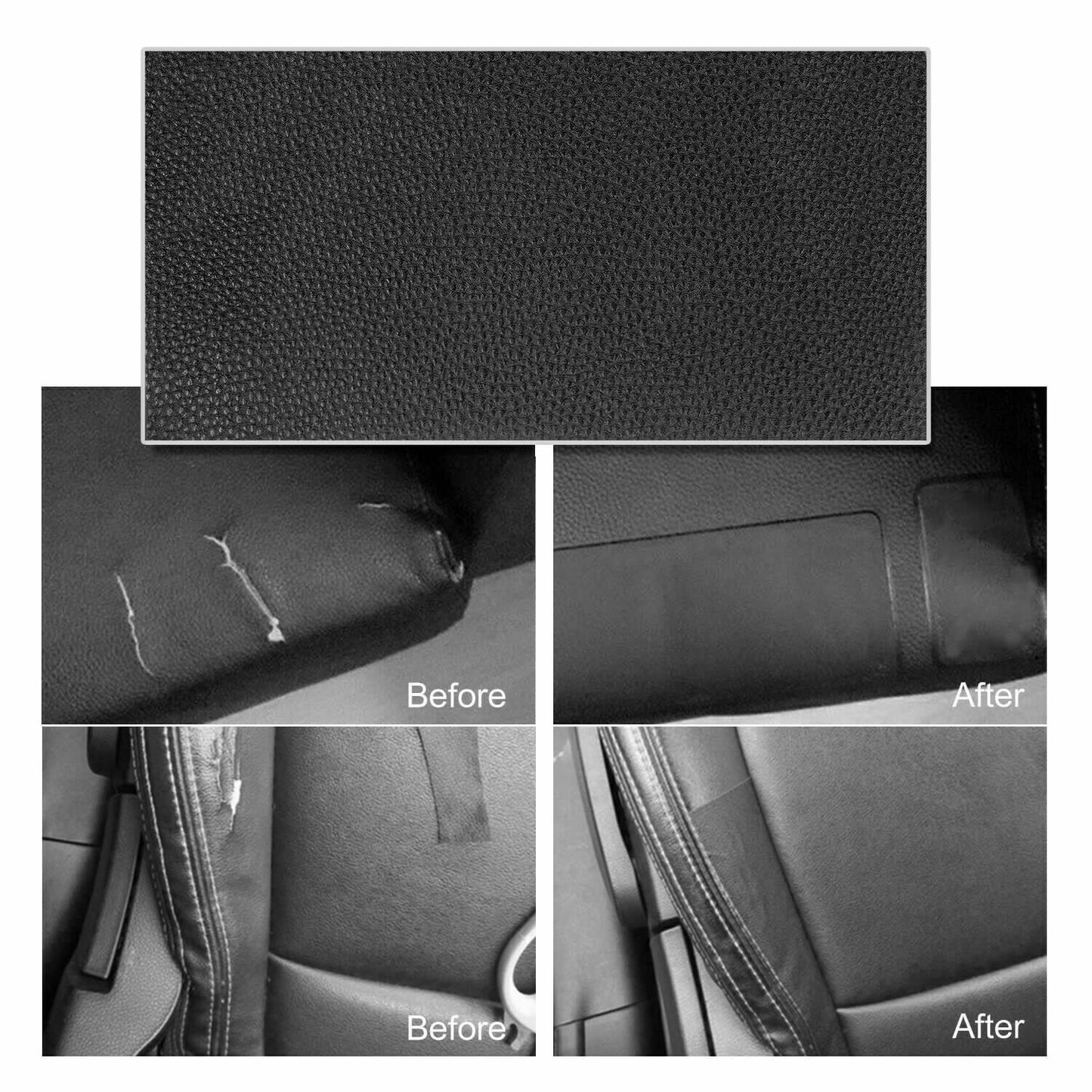 Self-Adhesive Leather Repair Kit – Premium PU Patch for Sofa, Car Seat, Jacket, and Couch Restoration; Easy Peel-and-Stick; Waterproof and Durable