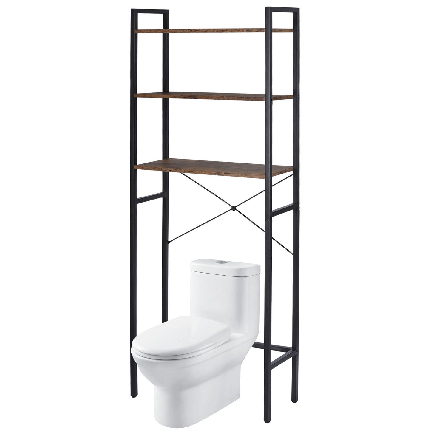 3-Tier Bathroom Storage Shelf over Toilet Rack Organizer Freestanding Shelving