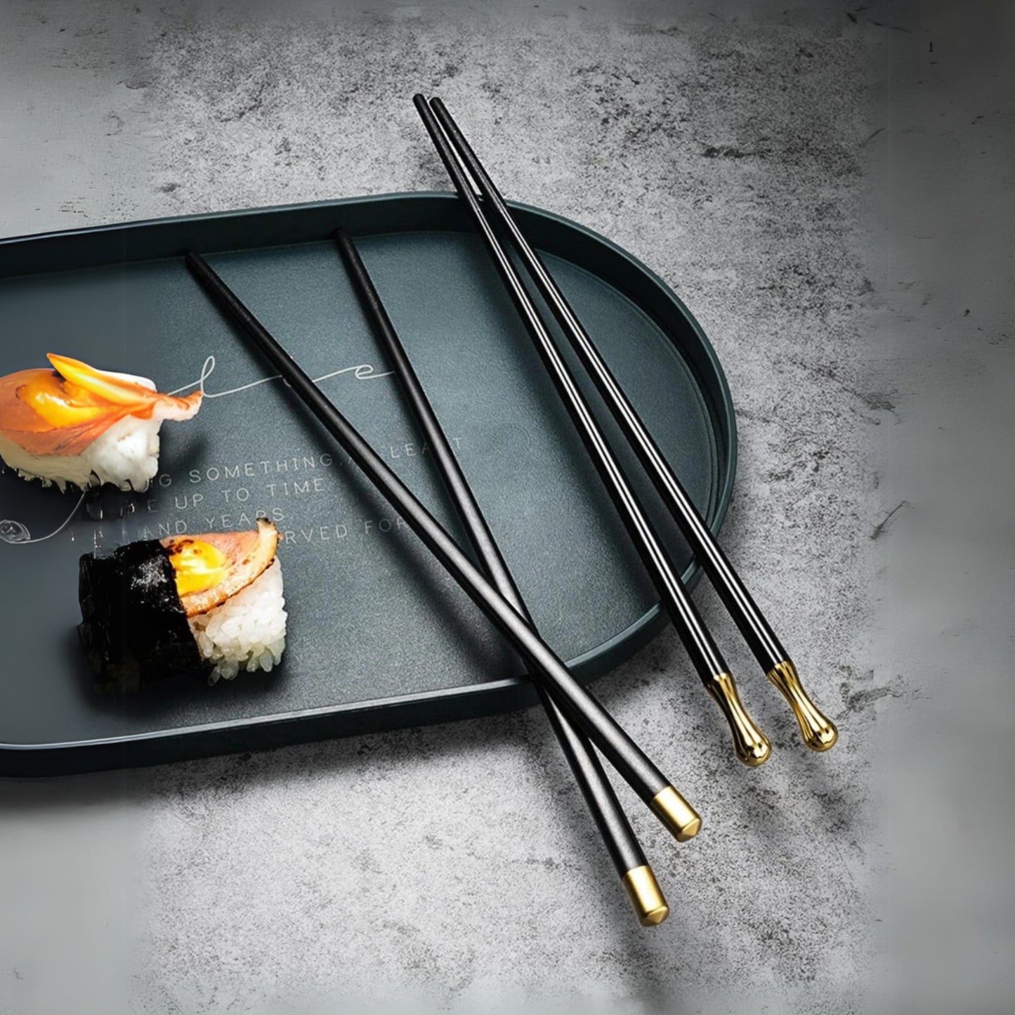 5 Pair Stainless Steel Chopsticks – Non-Slip Design, Stylish Kitchen Tools for Easy Gripping, Durable & Reusable Chop Sticks for Home or Dining!