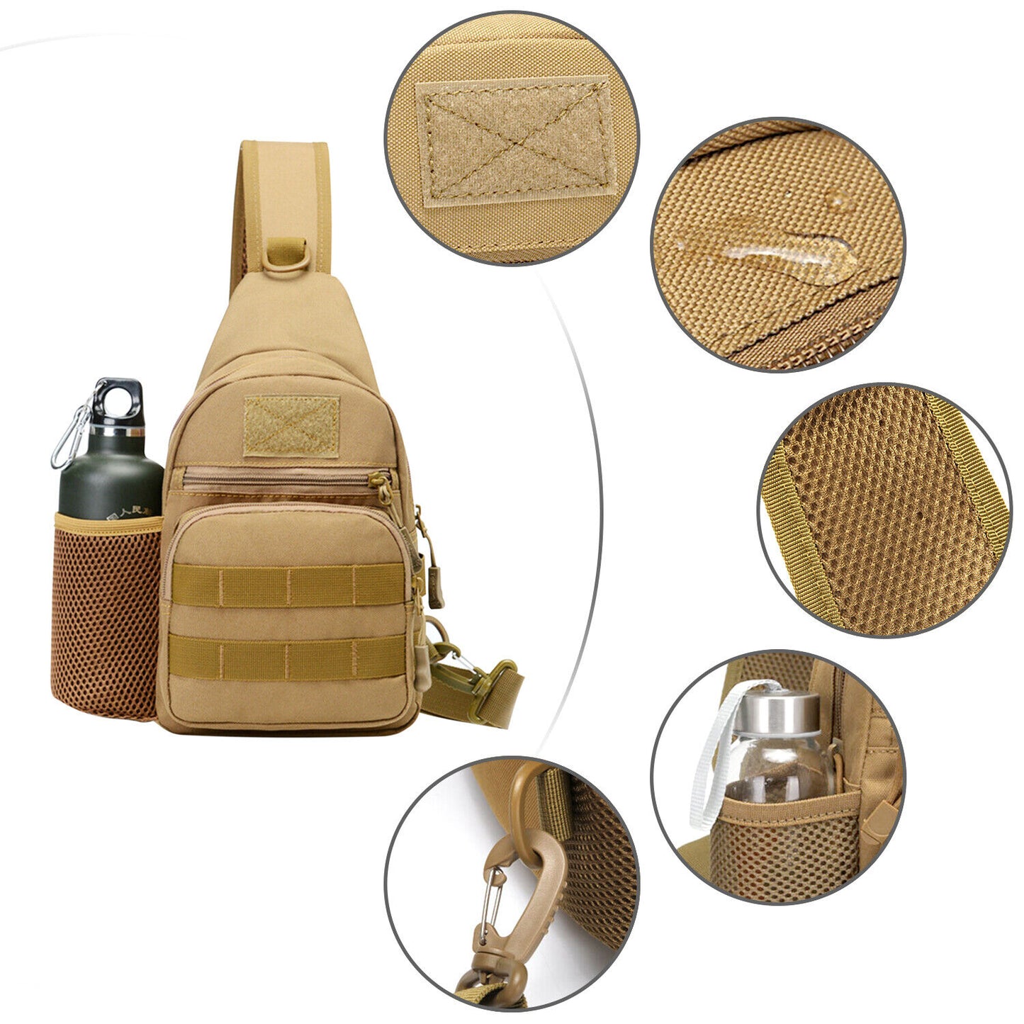 Tactical Sling Bag for Men – Military Chest Pack & Shoulder Backpack for Hiking, Travel, Outdoor Sports | Everyday Carry (EDC) Must-Have