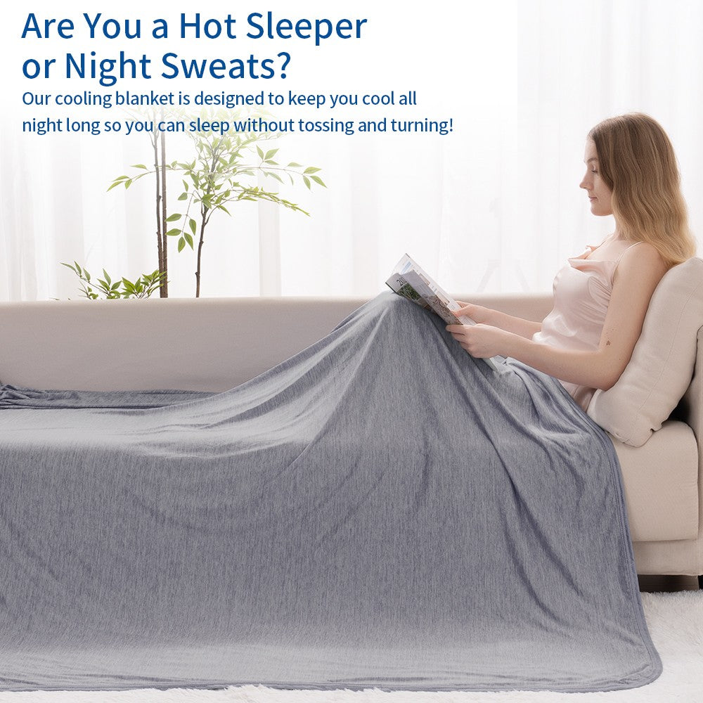 50"X70" Cooling Blanket for Hot Sleepers Lightweight Summer Cold Thin Blankets