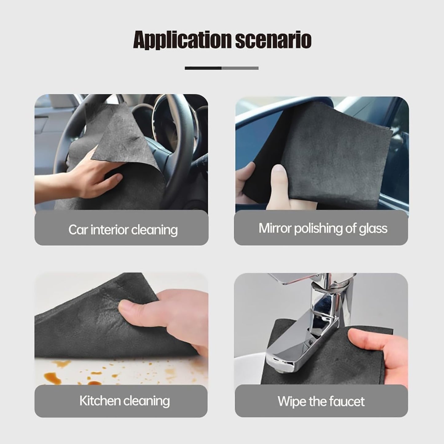 10-Count Magic Cleaning Cloth: Reusable Thickened Streak-Free Microfiber Cloths