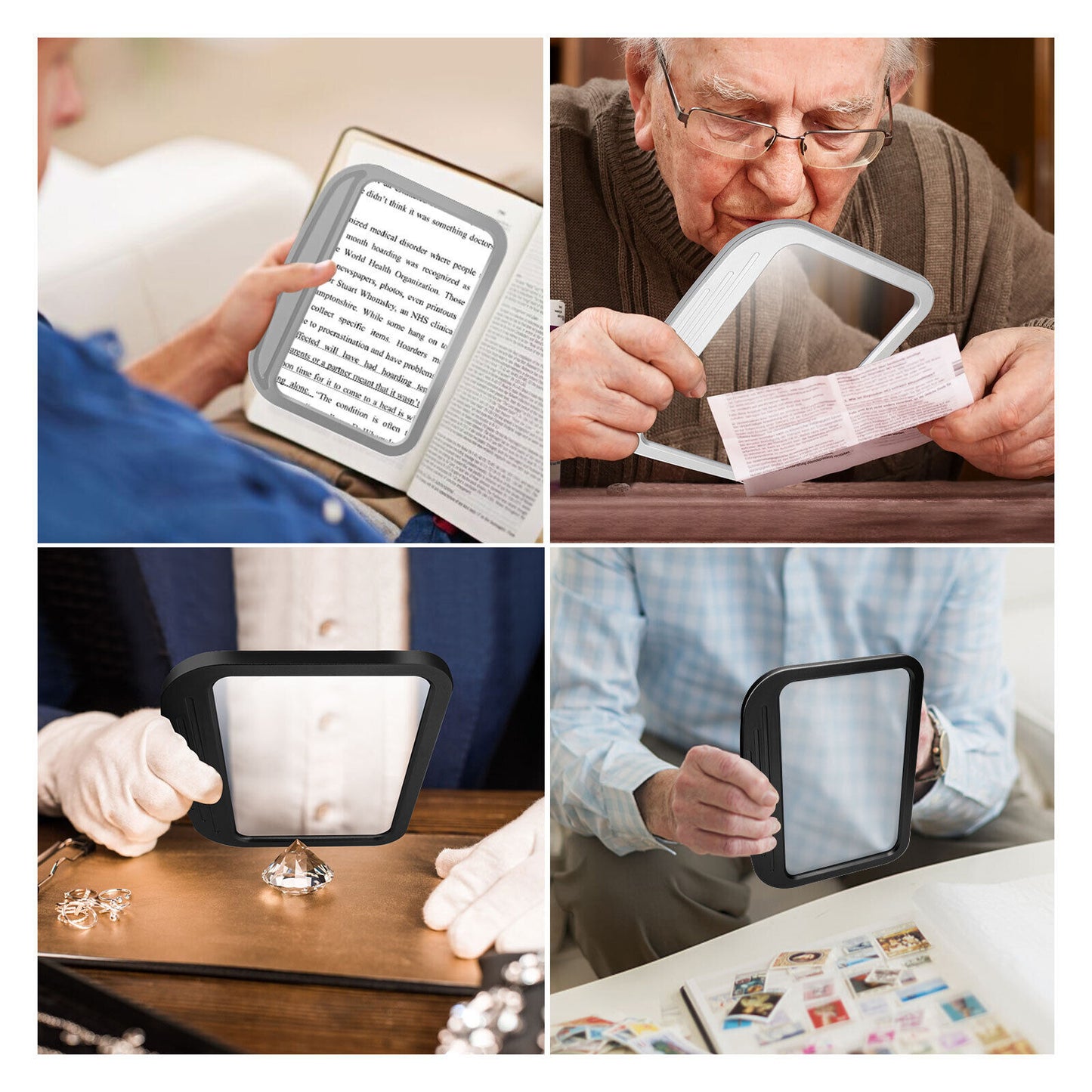 5X Full Page Magnifier – Handheld Magnifying Glass for Low Vision, Clear & Comfortable for Reading | TikTok Essential for Seniors & Hobbyists