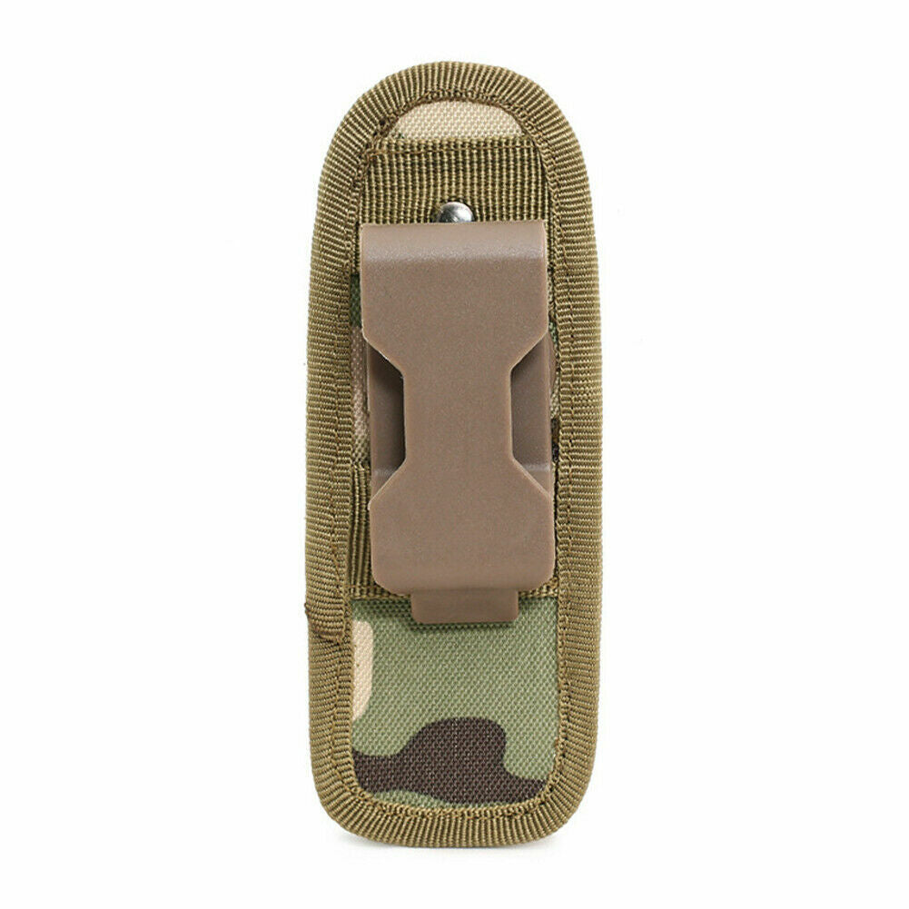 Tactical Nylon Molle Flashlight Holder Belt Holster Flashlight Torch Case Pouch
