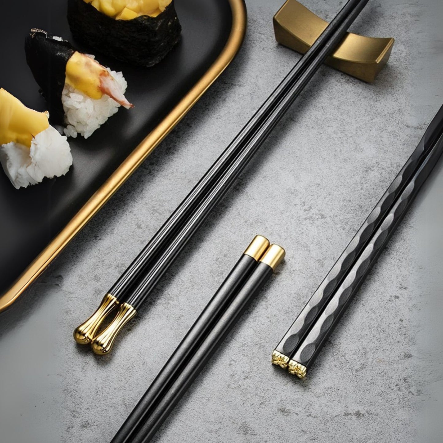 5 Pair Stainless Steel Chopsticks – Non-Slip Design, Stylish Kitchen Tools for Easy Gripping, Durable & Reusable Chop Sticks for Home or Dining!