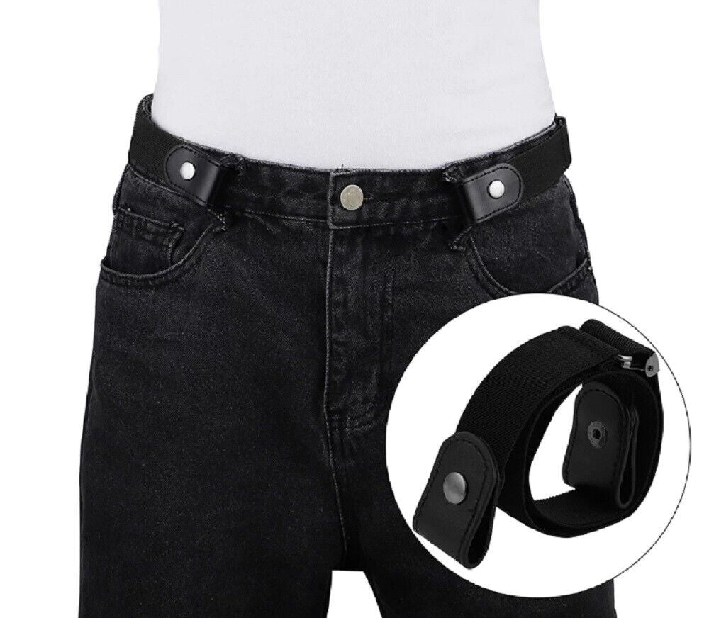 5-Pack No-Buckle Elastic Waist Belts – Comfortable, Adjustable Stretch Belts for Men & Women, Hassle-Free Fit for Jeans, Pants & Everyday Wear