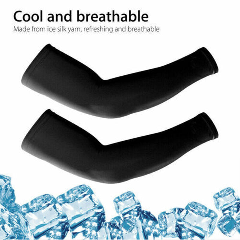 Cooling Arm Sleeves UV Sun Protection, Sweat-Wicking, Breathable Compression for Sports, Cycling, Golf, Hiking & Outdoor Activities – 5 Pairs