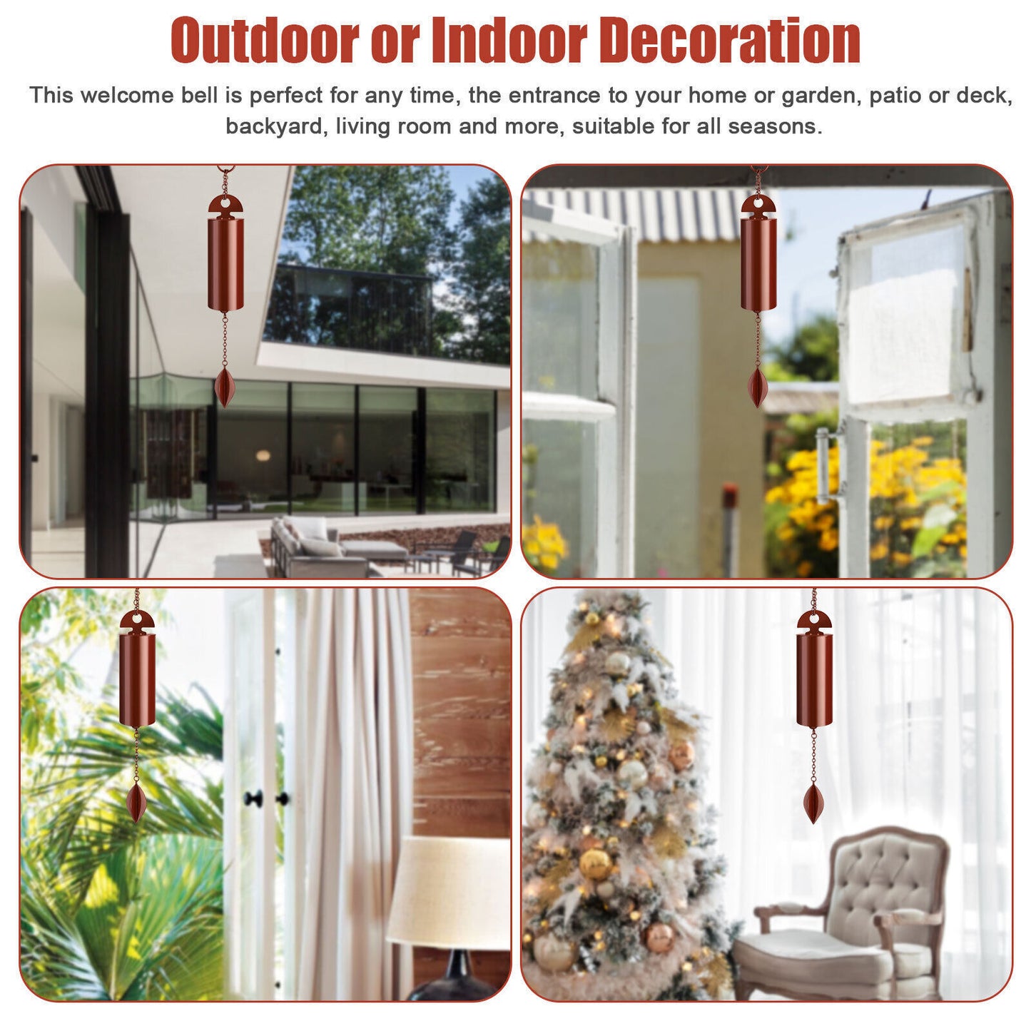 Outdoor Serenity – Heroic Metal Wind Chimes with Deep Resonance Bell | Calming Sound for Gardens, Patios & Homes | TikTok Relaxation Decor