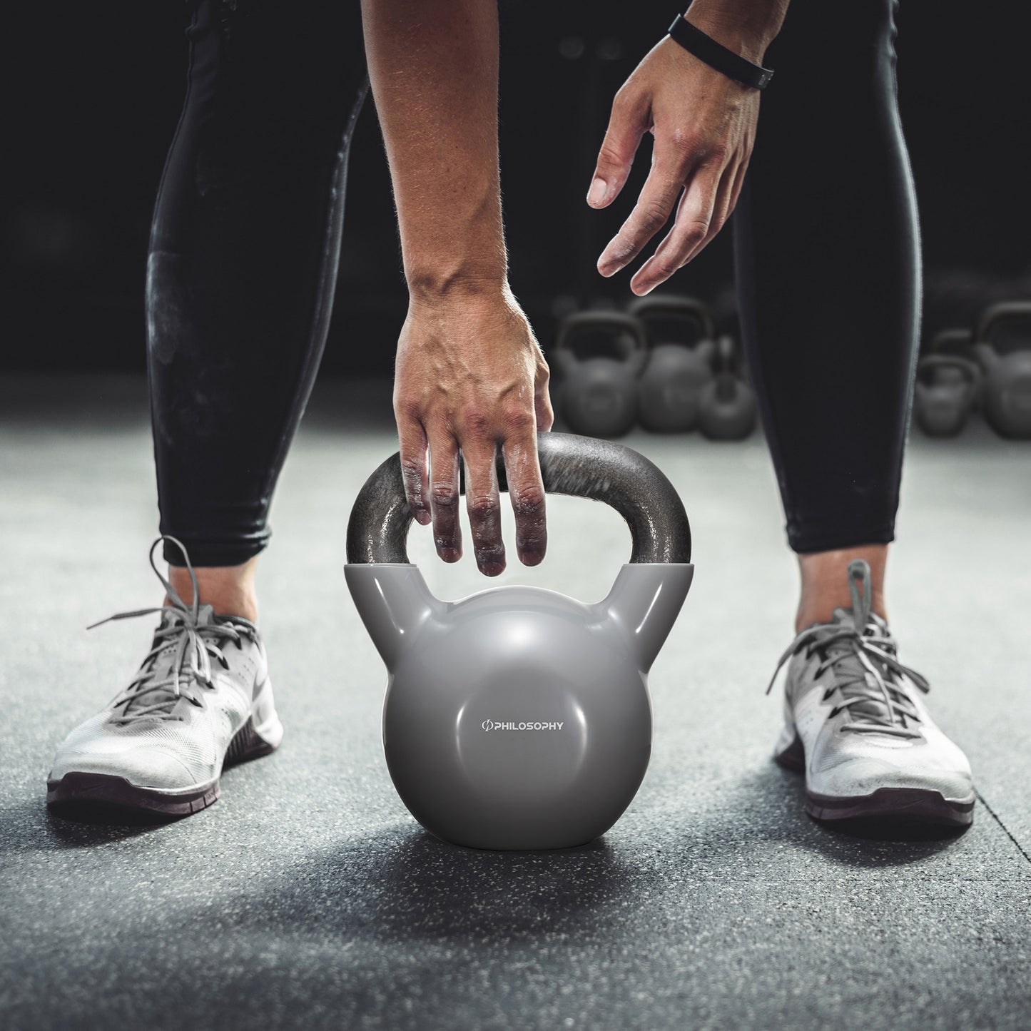 Vinyl Coated Cast Iron Kettlebell, 5 Lbs to 50 Pound Weights