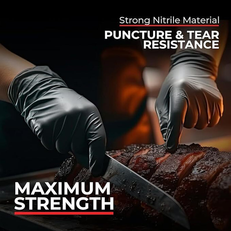 5 Mil Nitrile Black Disposable Exam/Medical Cleaning Gloves Powder Latex Free