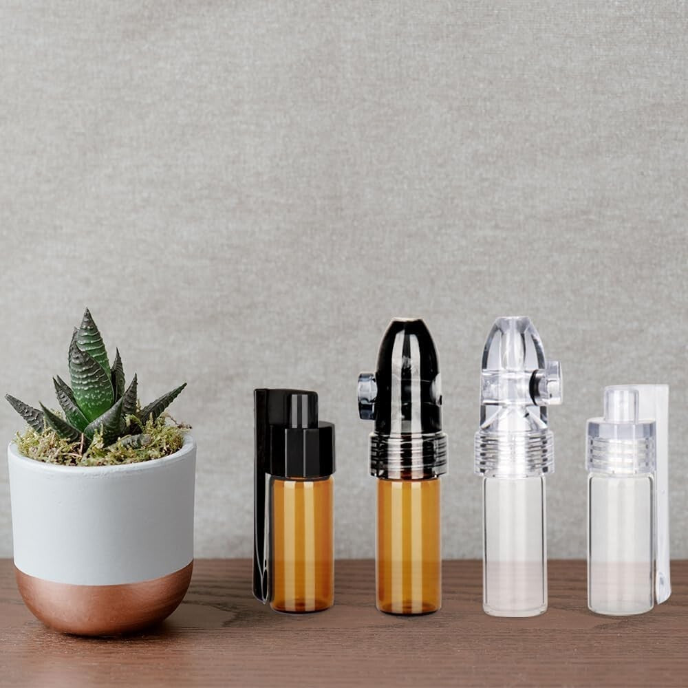 Pack of 4 Spice Powder Dispenser Tools with Spoon Small Storage Bottle Travel
