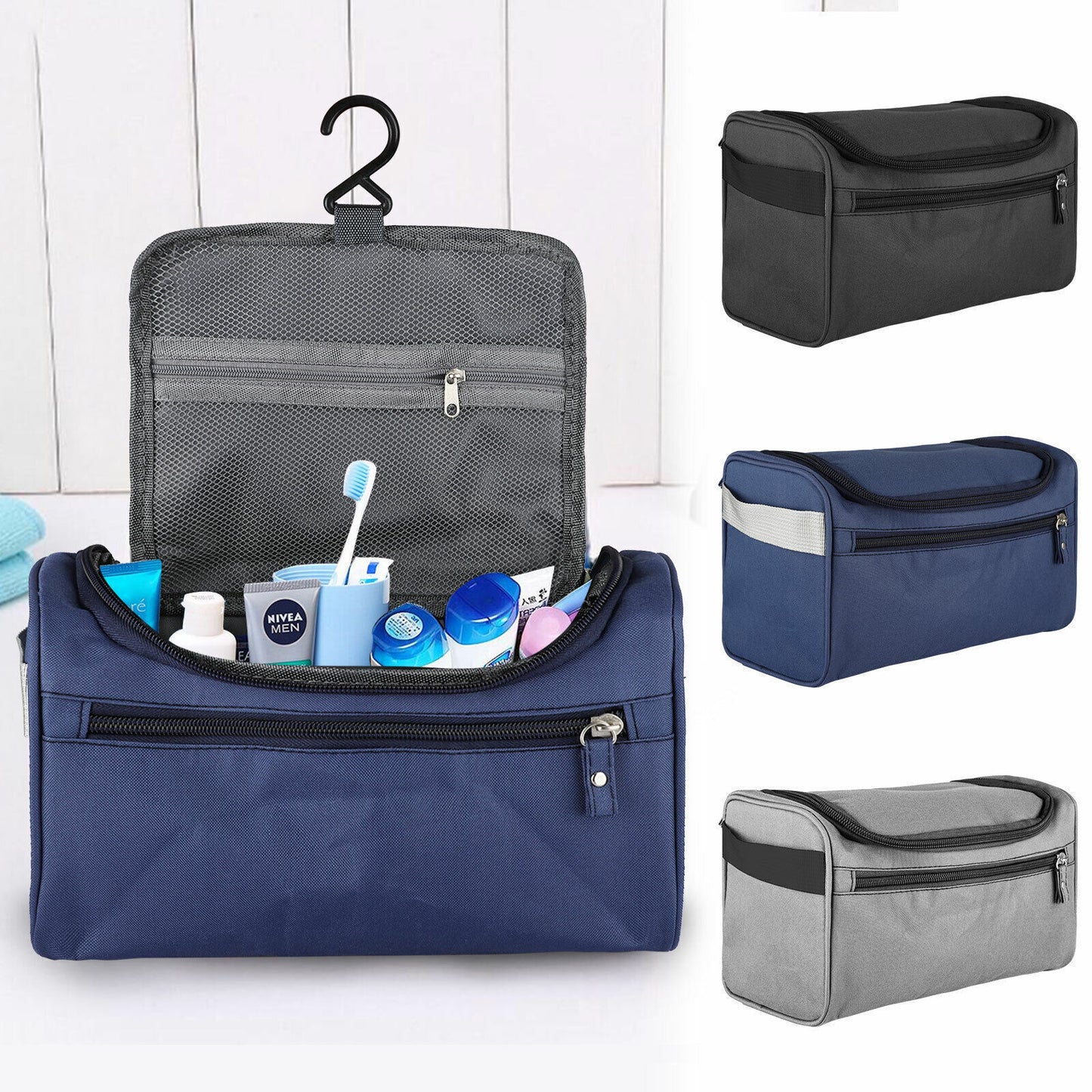Travel Essential Waterproof Toiletry Bag – Shaving & Makeup Organizer for Travel, Gym, or Daily Use | Durable Wash Bag Case Must-Have