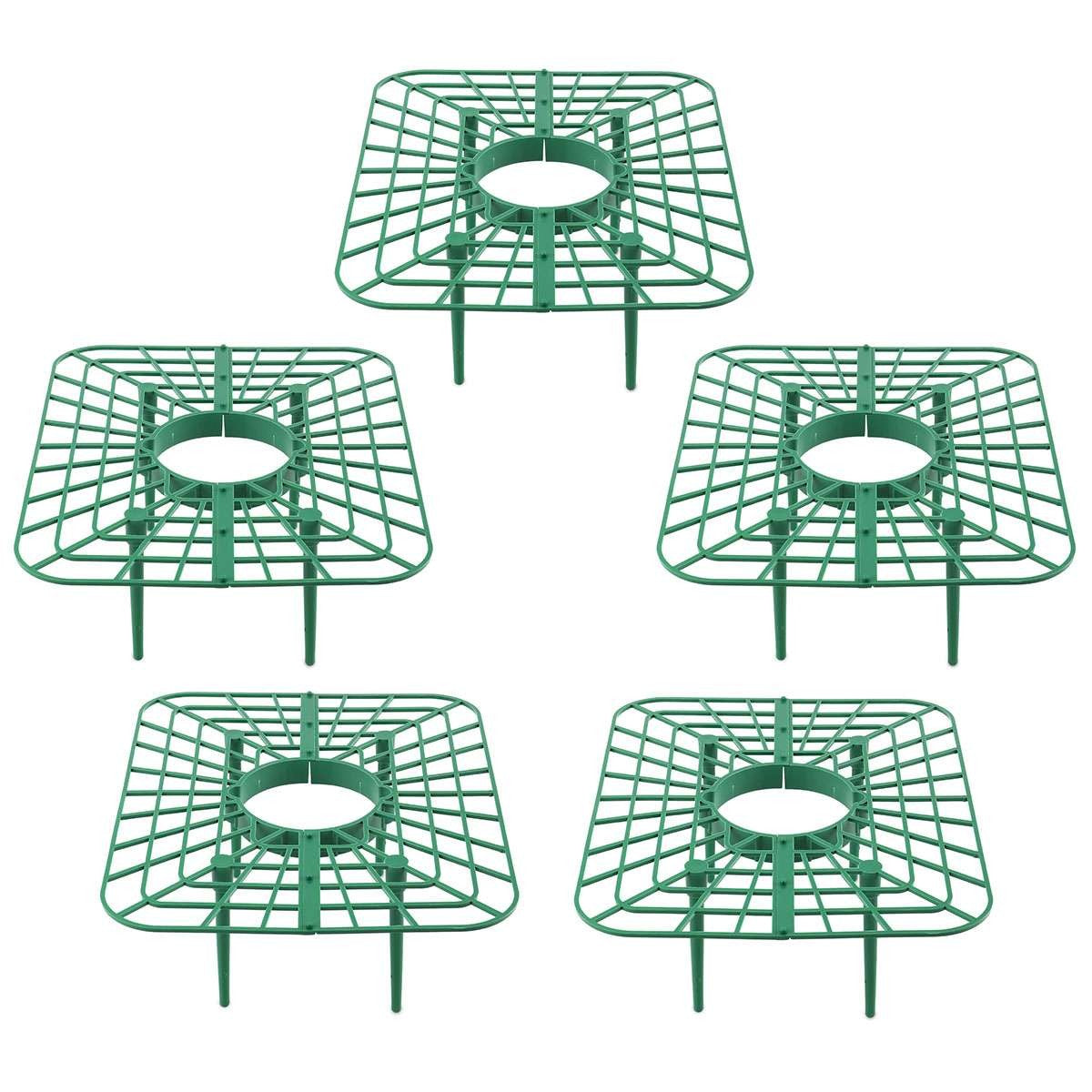 5 Pack Strawberry Supports Garden Fruit Plant Cage Holder Plastic Tray Cradles
