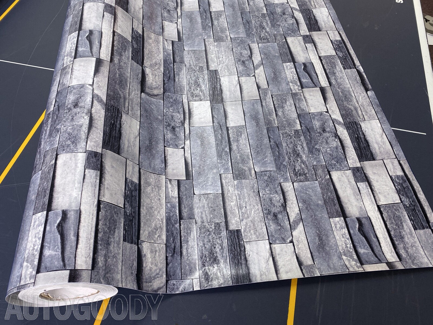 3D Stone Rock Wallpaper Background Modern Vinyl Film Sticker Peel-And-Stick Gray