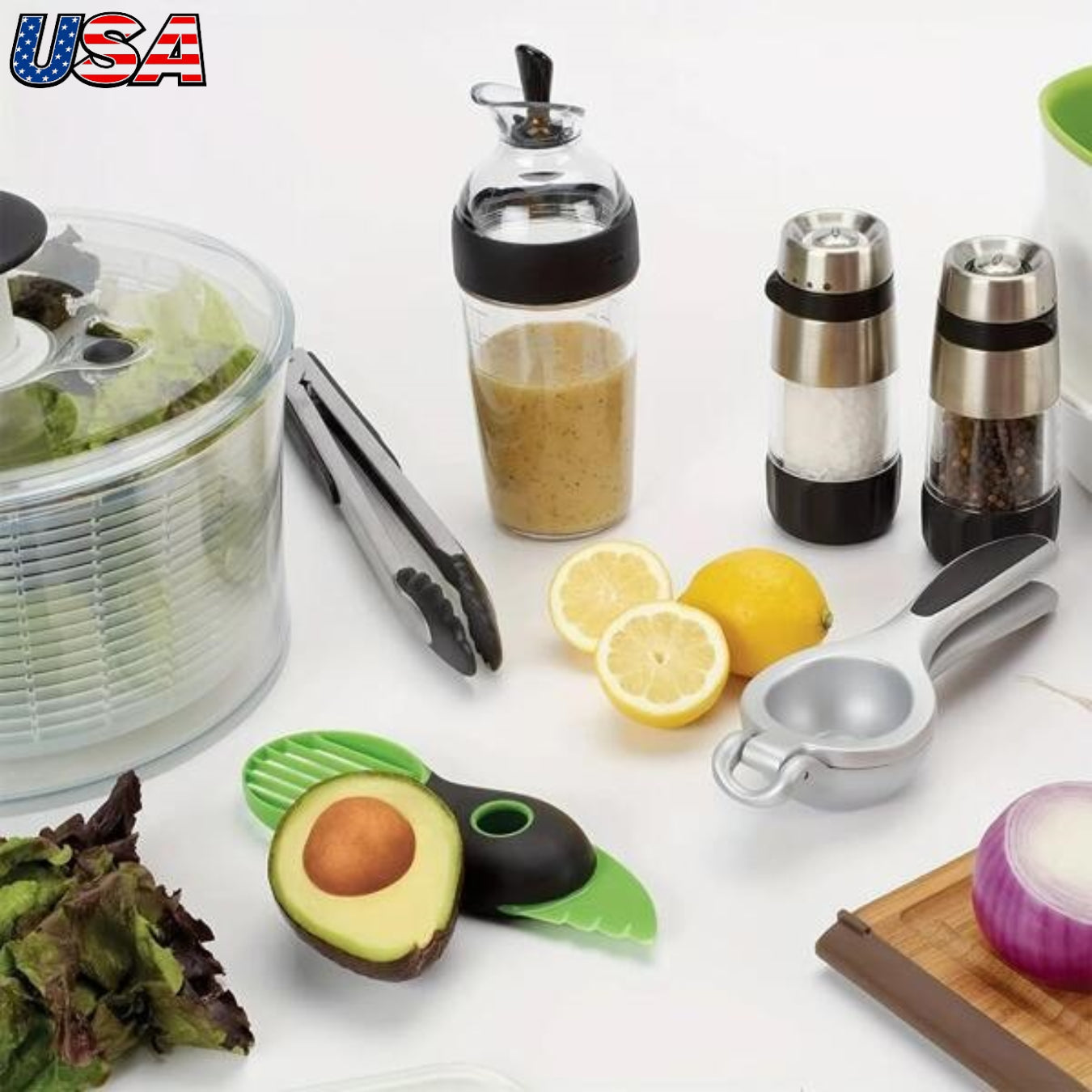3-in-1 Avocado Cutter Tool Set - Slicing, Pitting, and Scooping Made Easy for Perfect Avocados Every Time - Durable, Ergonomic Design for Home