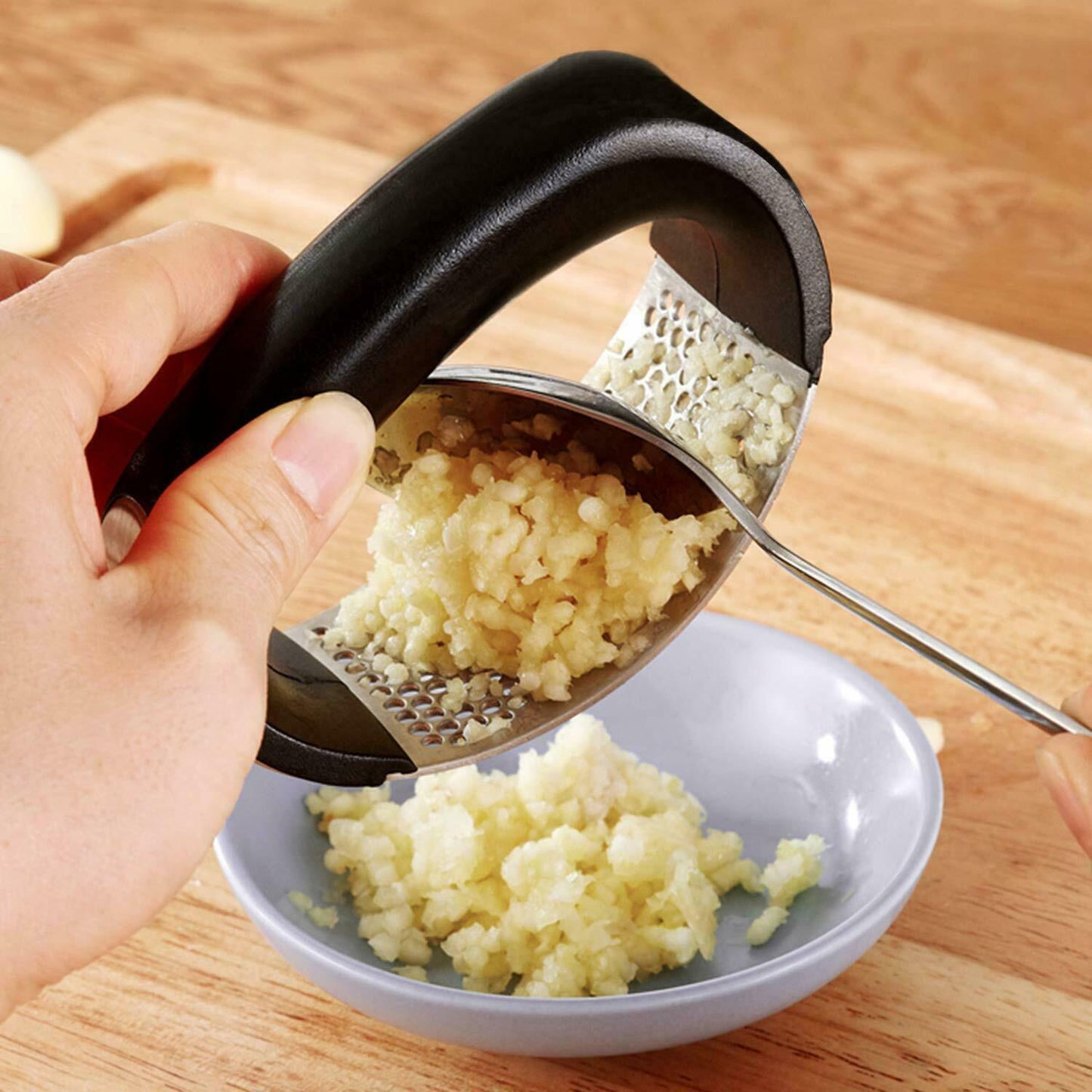 Garlic Press Crusher Mincer Chopper Peeler Squeeze Ginger Cutter Stainless Steel