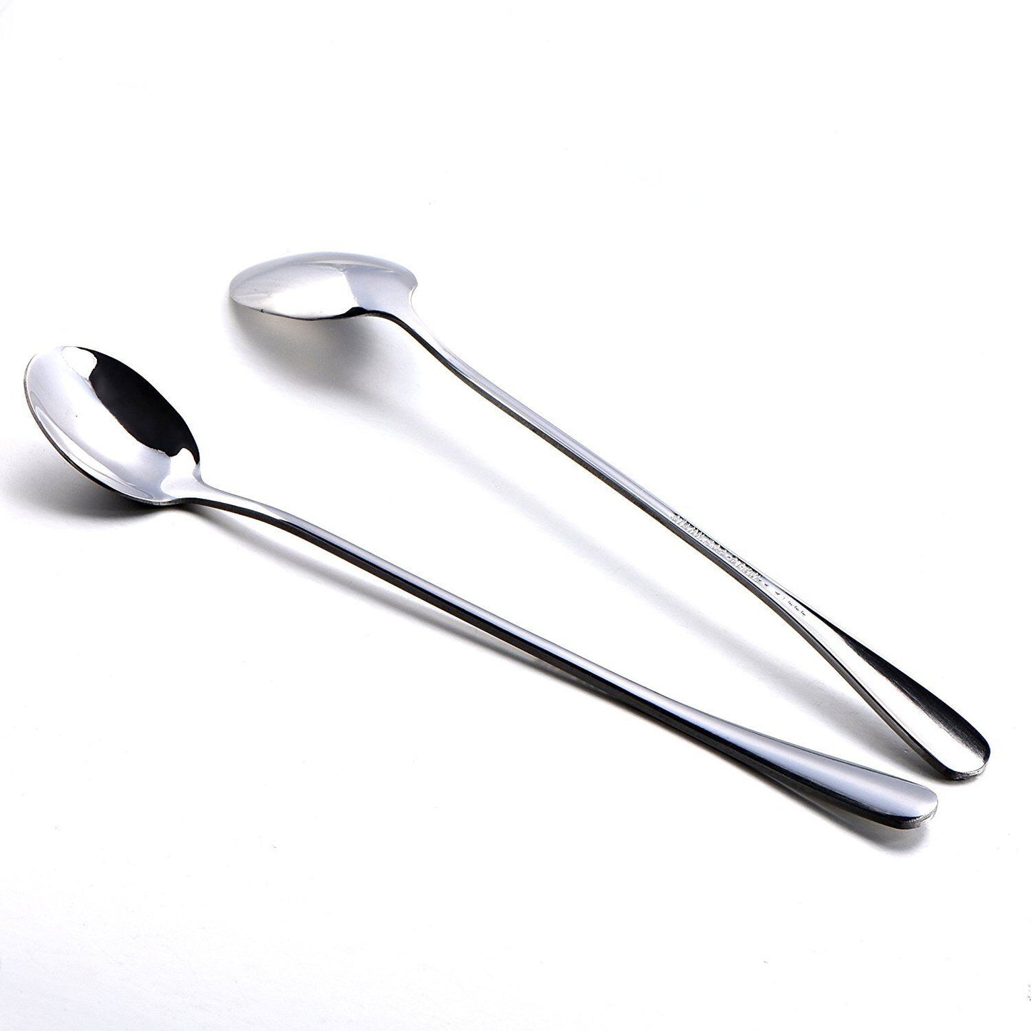 7.5” Stainless Steel Iced Tea & Mixing Spoons (6 Pc) – Long Handle Cocktail, Ice Cream & Coffee Stirring Spoons | Elegant, Durable & Rust-Resistant