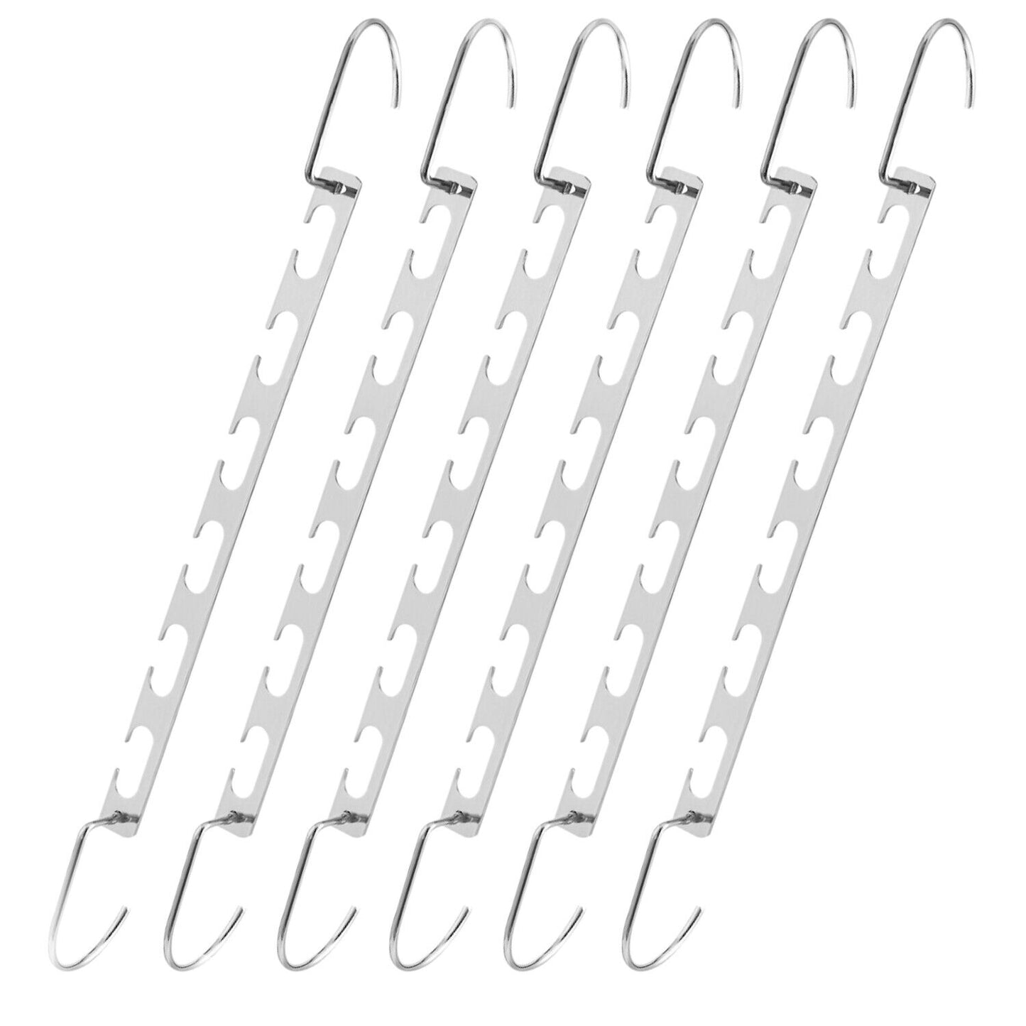 6 Pack Metal Wonder Closet Hanger Organizer Hook Space Saving Clothes Rack NEW