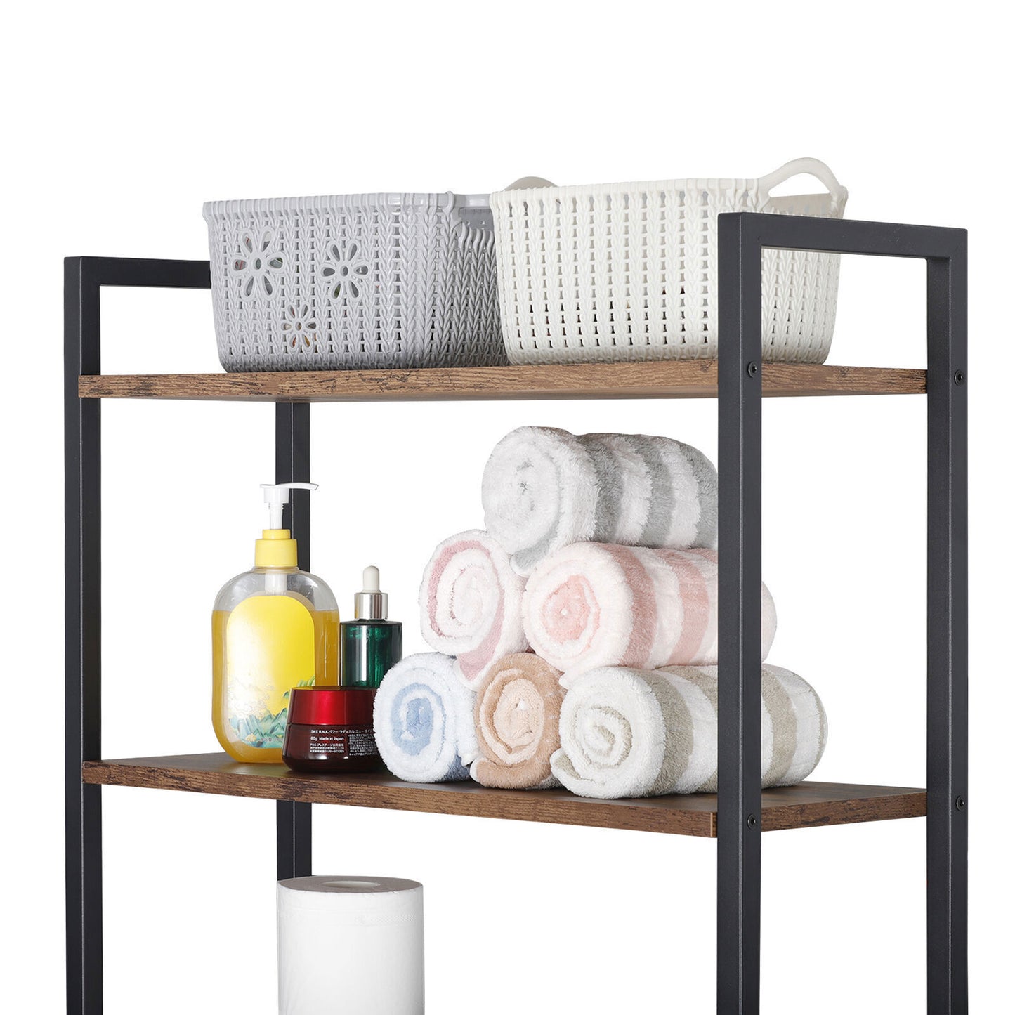 3-Tier Bathroom Storage Shelf over Toilet Rack Organizer Freestanding Shelving