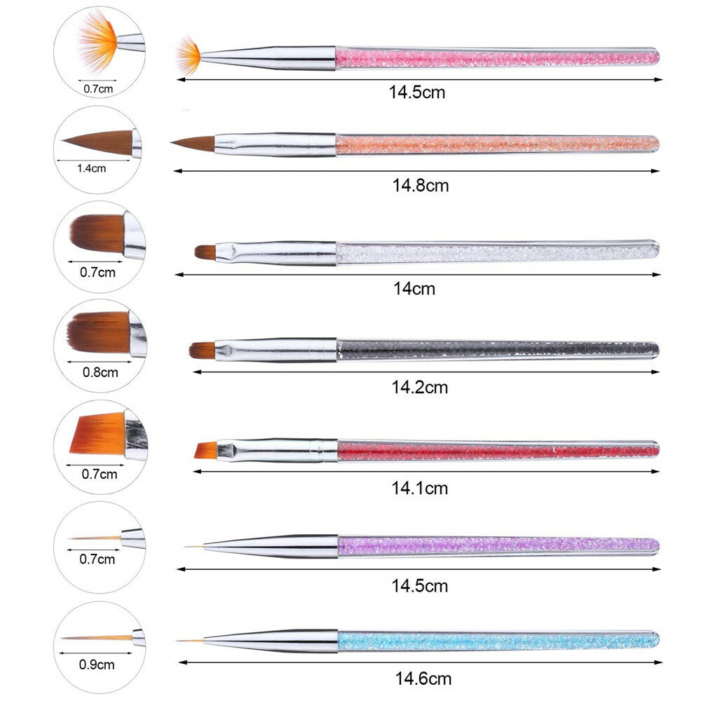 27 Pcs Nail Art Gel Design Pen Painting Polish Brush Dotting Drawing Tools Set