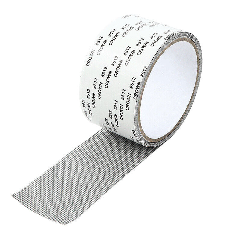 Strong Adhesive Screen Repair Tape - Easy DIY Fix for Window & Door Screens, Mesh, Tents & More | Durable Fiberglass, Waterproof, Cut to Any Size