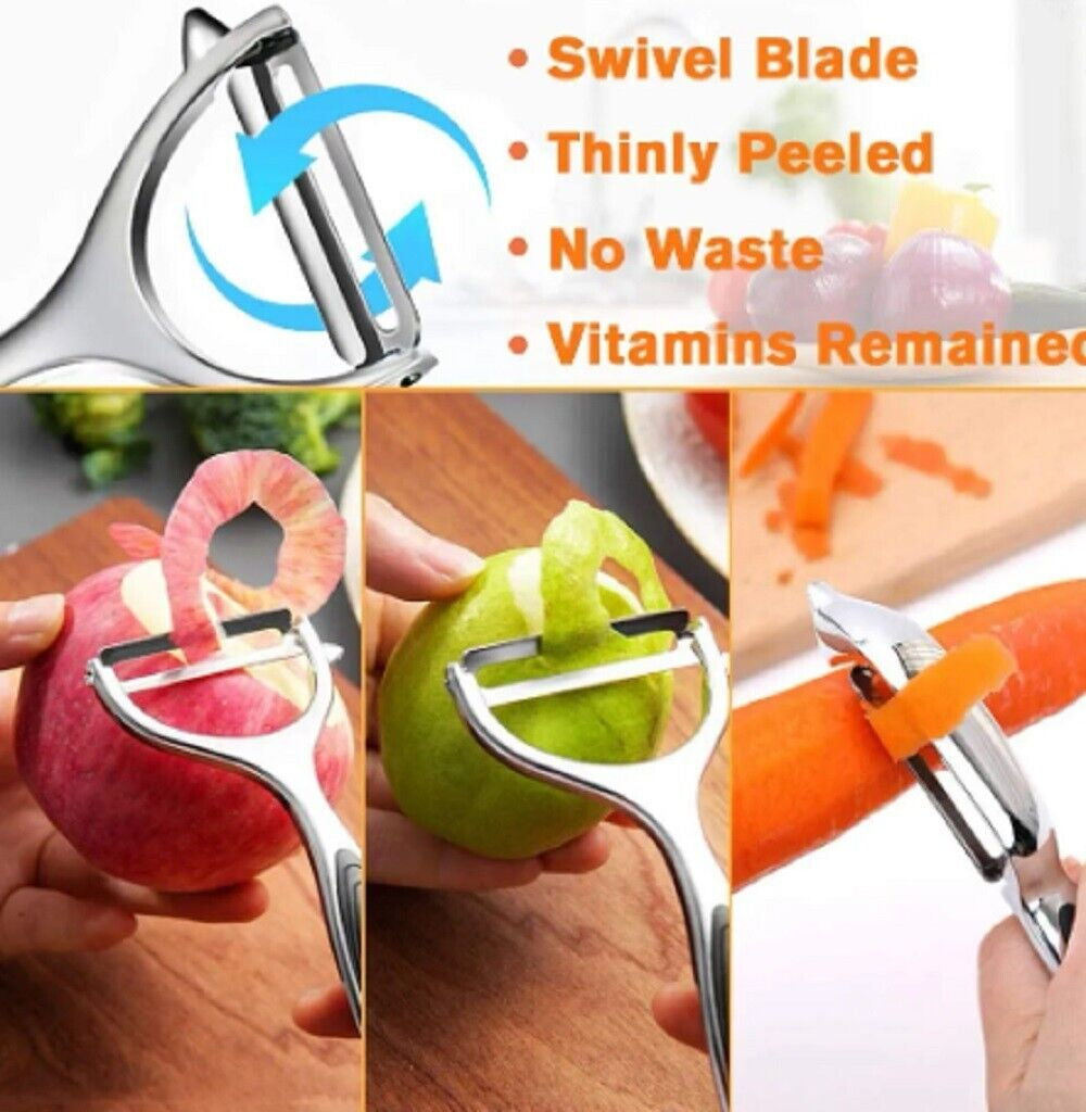 2-Pack Stainless Steel Vegetable & Fruit Peeler – Non-Slip Handle Potato Peeler